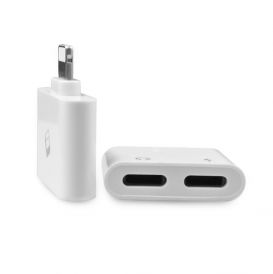 2 In 1 8pin Dual Port Headphone Jack Adapter Rt