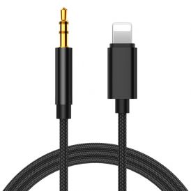 Lightening To 3.5mm Male Audio Jack Adapter Black