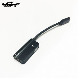 Lightening To Lightening 2-in-1 Audio N Charger Black