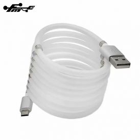 Self Winding Magnetic Charging Cable Micro White